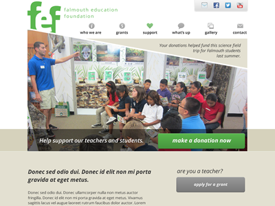 fef Homepage Design