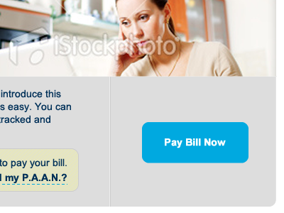 Pay My Bill button call to action