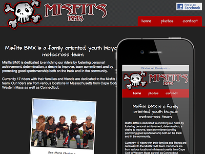Misfits BMX Responsive Site