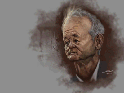 Bill Murray Caricature Sketch bill caricature drawing illustration murray painting portrait process sketch video wip workinprogress