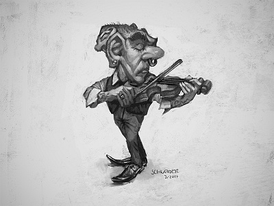 Violinist Gnome character characterdesign conceptart drawing dwarf fantasy gnome illustration portrait sketch sketchbook violin