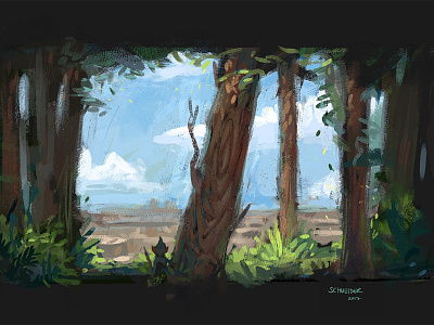 More Gnome Sketches characterdesign conceptart dwarf fantasy forest gnome illustration landscape nature sketch tree