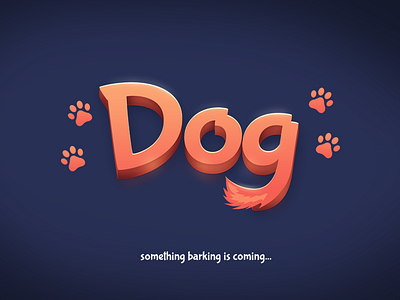 Dog Game 3d dog logo paws skeuomorphism