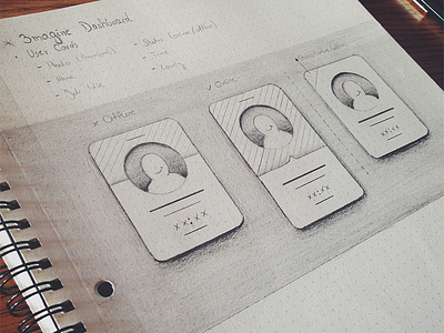 Profile Cards cards profile sketch wireframe