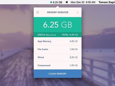Memory Monitor app flat material memory monitor osx