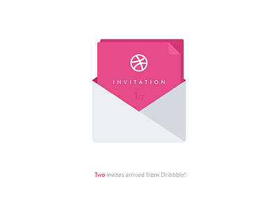 Two invites arrived from Dribbble!