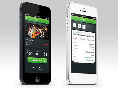 Event Ticket app download event ios skeuomorphism ticket