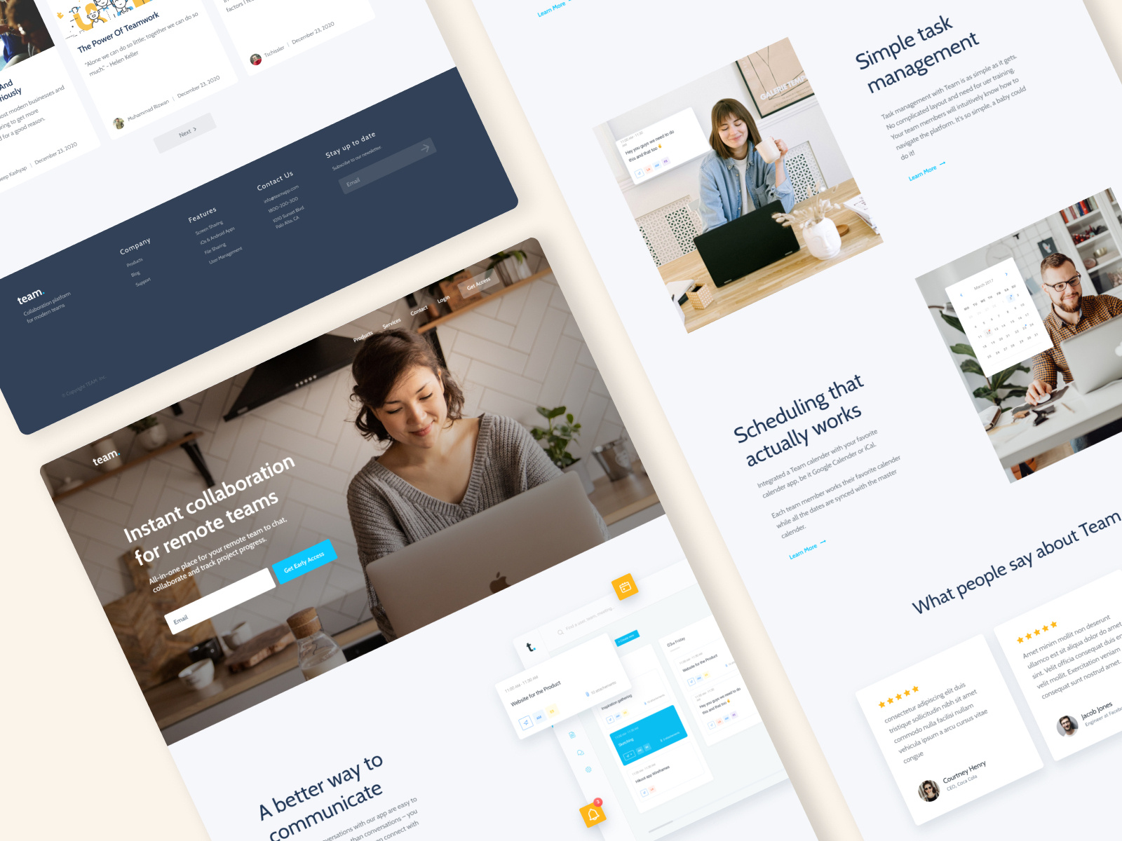 Team Collaboration site by Rohit Sawant on Dribbble