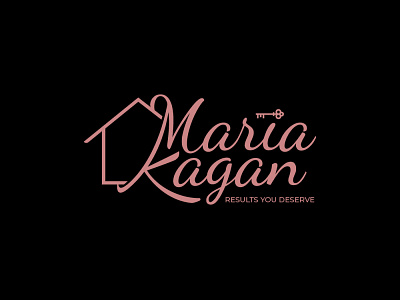 Maria Kagan Logo beauty branding design illustration logo personal typography vector