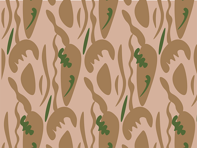 neutral jungle illustration logo pattern surface design textile design