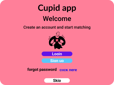 cupid app ui