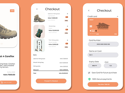 Credit card checkout form ui