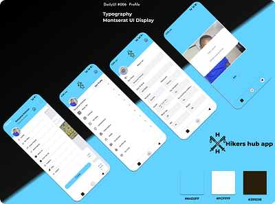 App Profile DailyUI #006 typography ui ux