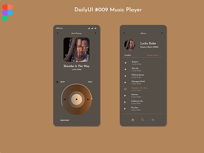 DailyUI #009 Music Player ui ux