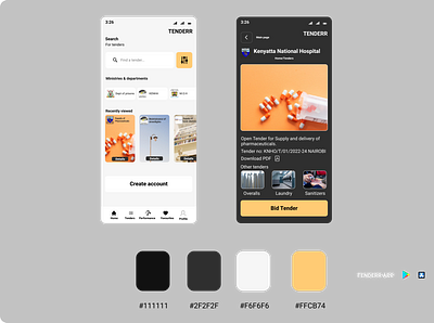The TENDERR App (Onboarding) #DailyUI dailyui ui ux