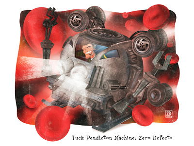 Tuck Pendleton Machine: Zero Defects! claysisk illustration painting siskart studiosiskart