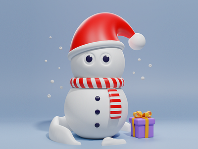 Happy Holidays! 3d art b3d design digital graphic illustration snowman winter