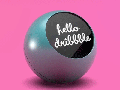 hello dribbble 3d debut dribbble graphic hello invite motion
