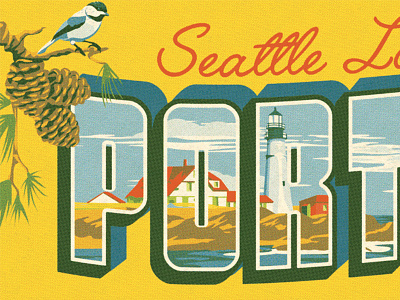 Seattle Loves Portland portland postcard seattle sounders