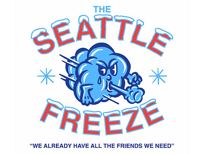 Seattle Freeze cloud freeze hockey ice mascot nhl samborghini seattle sports