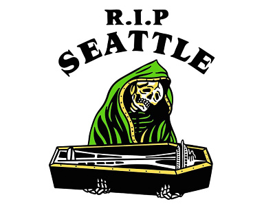Rip Seattle grim needle reaper samborghini seattle skull space