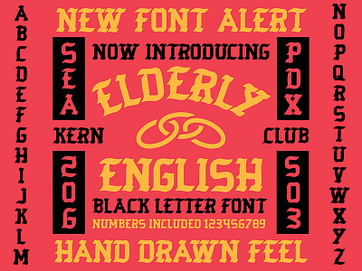 elderly english font blackletter club font graffiti hand lettering kern kernclub lettering letters old english typography