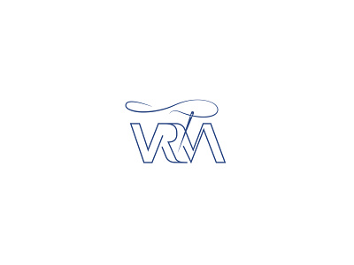 VRM brief designer icon illustration jeans logo logo design m manufacture monogram needle produce pulley r sew supply tag thread v