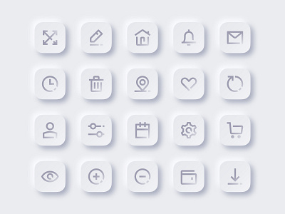 Neumorphism Icon Set