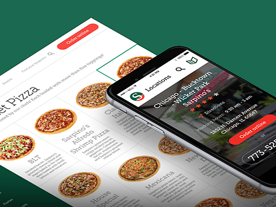Adaptive site for Pizza restaurants chain adaptive ui pizza site ui design ux design