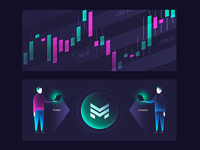 Cryptocurrency trading Platform Graphics cryptocurrency illustration trading