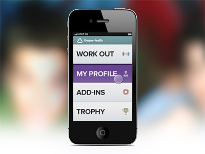 Uh Mockup health icons iphone sport ui ui design