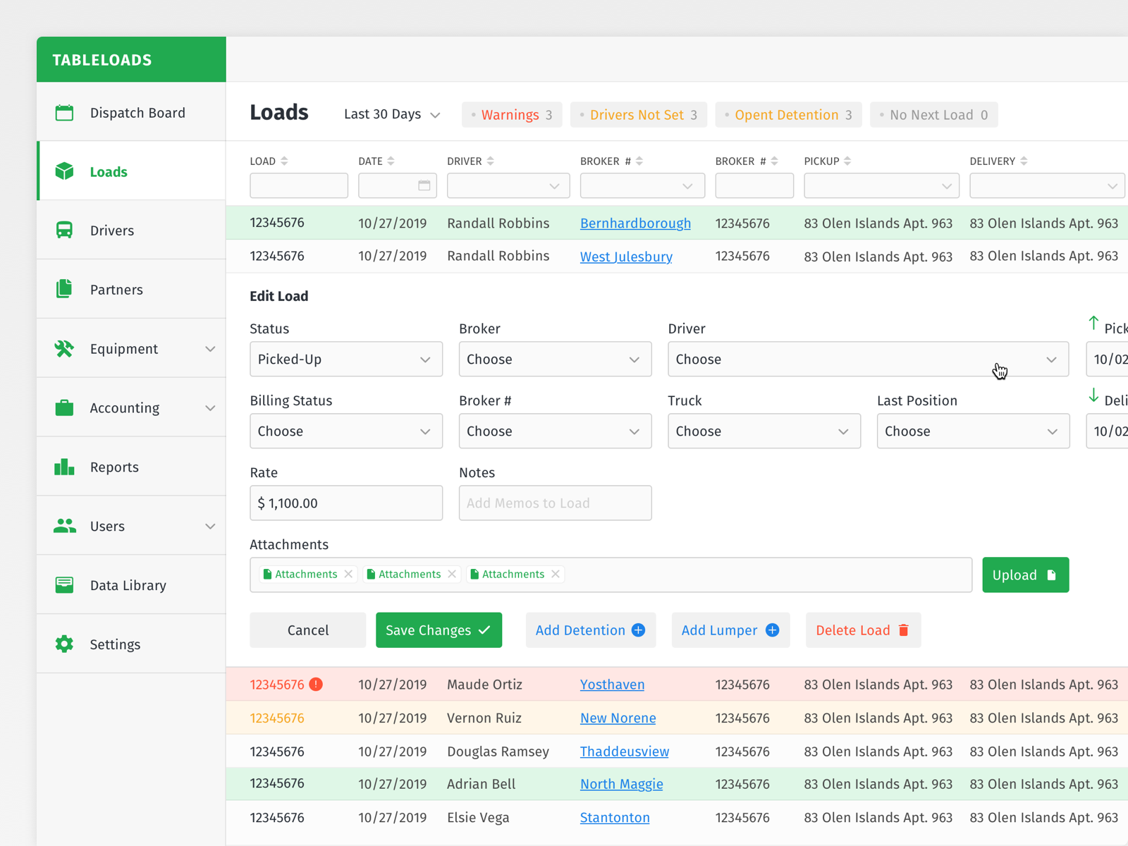 Logistics Management System Interface by Agente on Dribbble