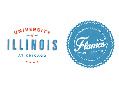 University of Illinois at Chicago chicago emblem t shirt design type
