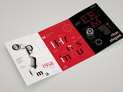 Brochure Design - Optima Typeface brochure design conceptual poster minimal optima typeface