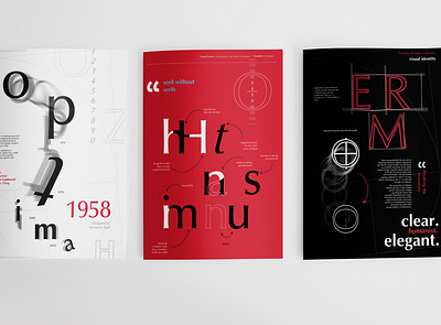 Optima Typeface Brochure Design branding brochure design conceptual poster design illustration minimal optima typeface ui vector
