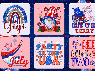 4th of July PNG Files Sublimation 4th of july american flag design freedom illustration independence day memorial day sublimation usa