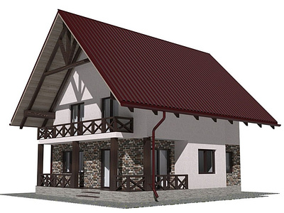 Modern Country Cottage 3D Model