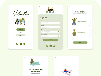 UI Design - Mobile App for Volunteers