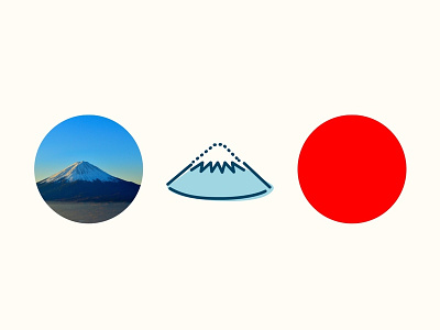 ICON - Mt Fuji, JAPAN design icon illustration