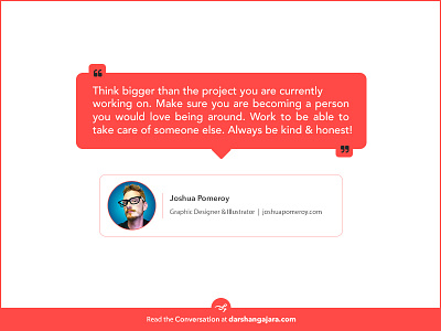 A Conversation with Pomme Roi Creative (Joshua Pomeroy) conversation inspiration interview quote