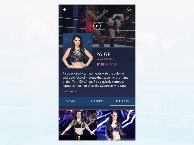 Total Divas Video Interaction freebie total divas wwe video player animation interaction ui