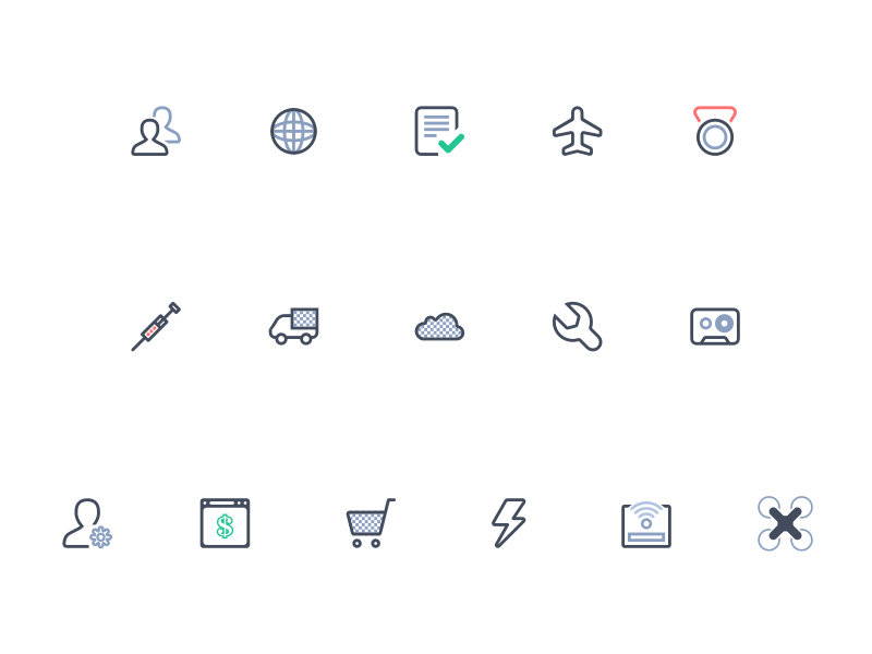 Icons for M1L by Darshan Gajara on Dribbble