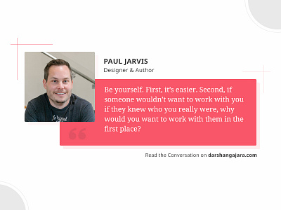 A Conversation with Paul Jarvis conversation design freebie growth interaction interview newsletter quote ui