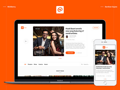 Wishberry Blog article behance blog crowdfunding design interaction orange presentation ui ux wishberry