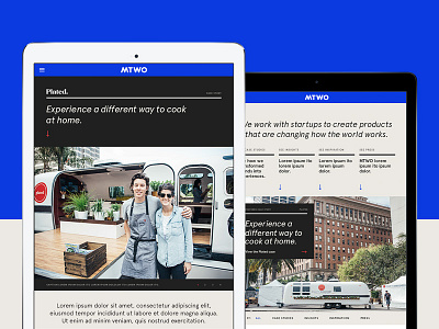 MTWO – Tablet agency behance case study design features interaction tablet website