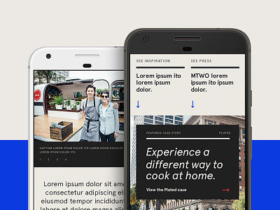 MTWO – Mobile agency behance case study design features interaction mobile website