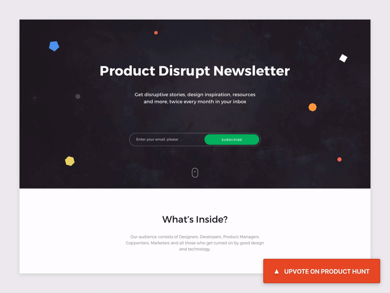 Product Disrupt Newsletter is on Product Hunt