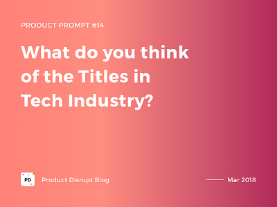 Product Prompt #14 on Product Disrupt Blog