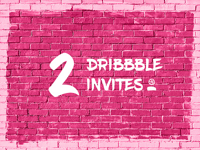 2 Dribbble Invites Giveaway dribbble freebie giveaway invite lettering splash typography