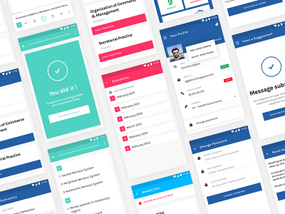Quill App – More android app course edtech education karla learning material design profile ui ux